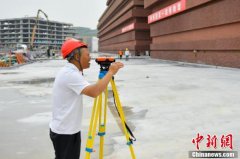 空中俯瞰扶植中的江口沉银博物馆和江